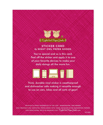 Cool Cat Sticker Birthday Card