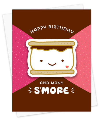 S'more Birthday Sticker Birthday Card