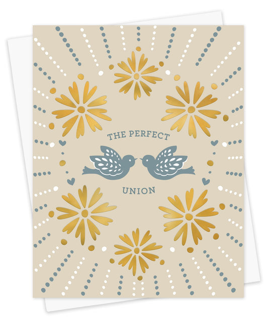 Perfect Union Foil-Stamped Wedding Card