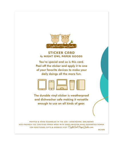 Sweet Cupcake Sticker Birthday Card