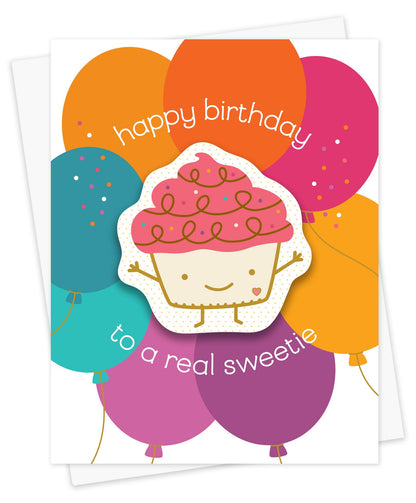 Sweet Cupcake Sticker Birthday Card