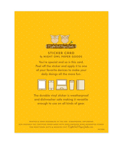 Joyful Flower Sticker Birthday Card