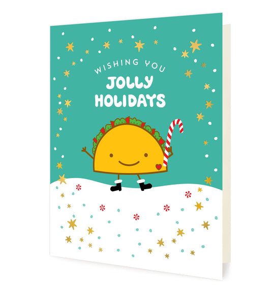 Taco Gold Foil Holiday Card