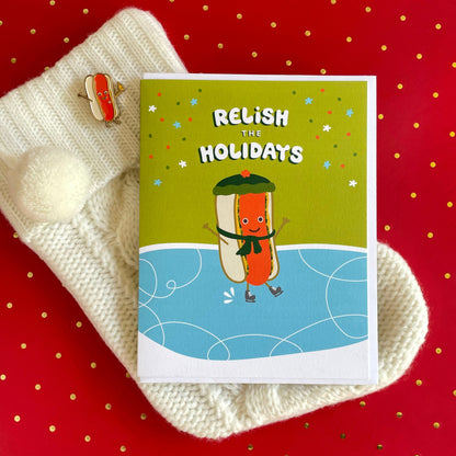 Hot Dog Holiday Card