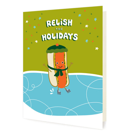 Hot Dog Holiday Card