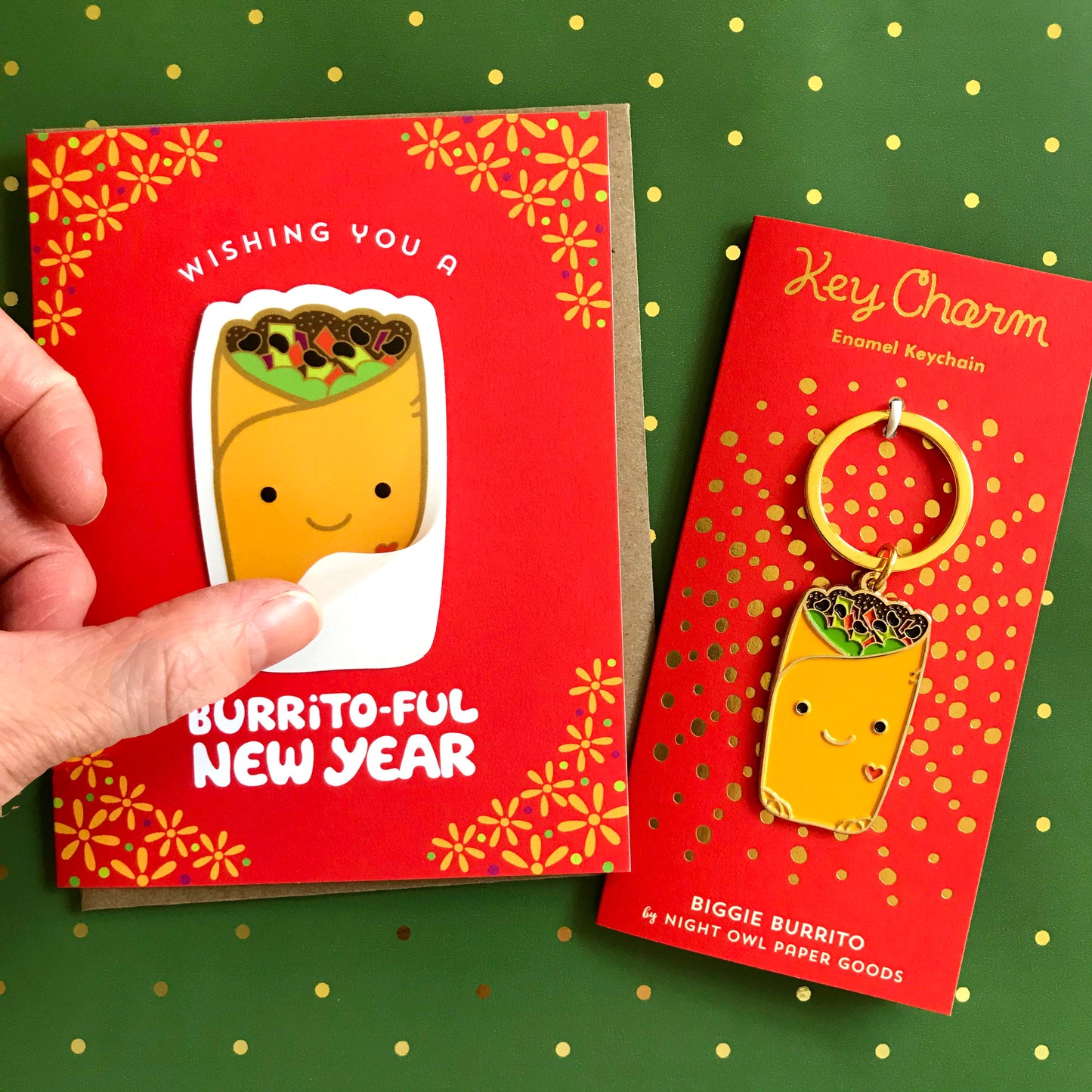 Burrito-Ful New Year Sticker Holiday Card