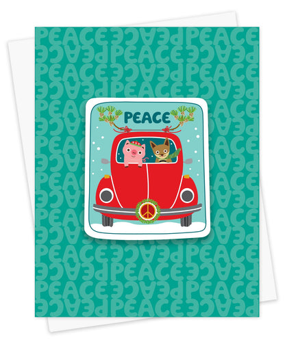Peace Pals Sticker Holiday Card