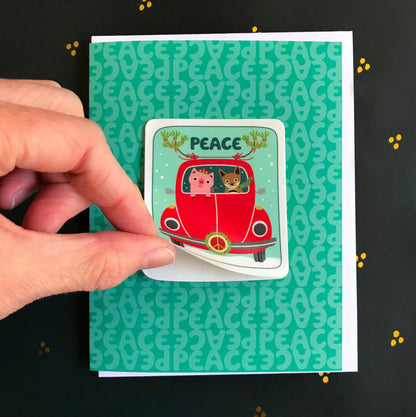 Peace Pals Sticker Holiday Card