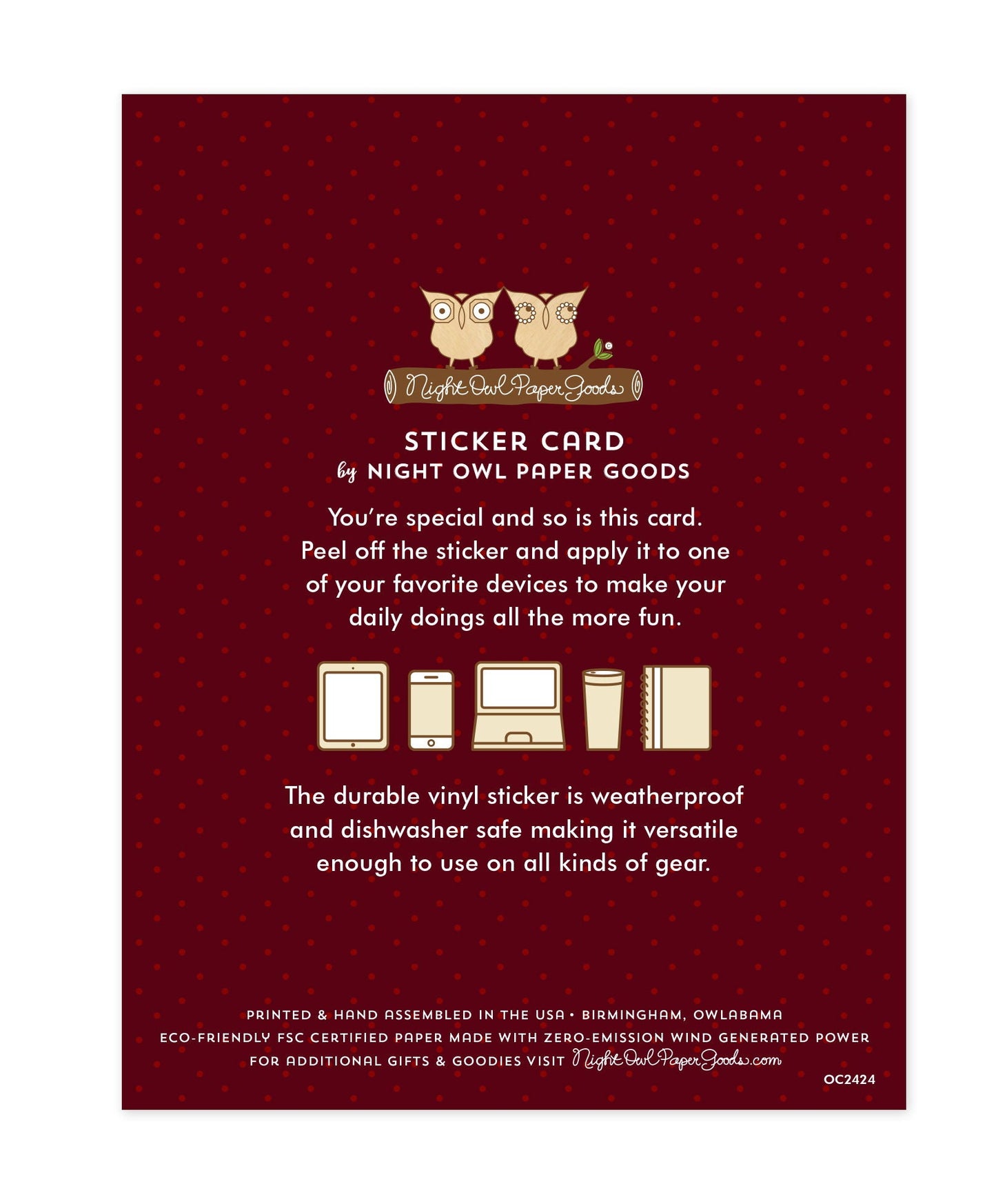 Valentine Bacon Sticker Love Card