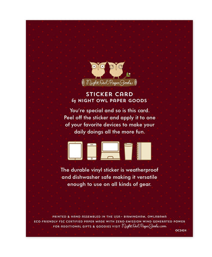 Valentine Bacon Sticker Love Card