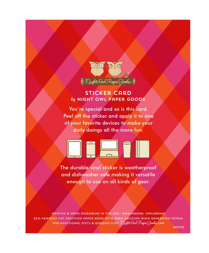 Valentine Heart Sticker Love Card