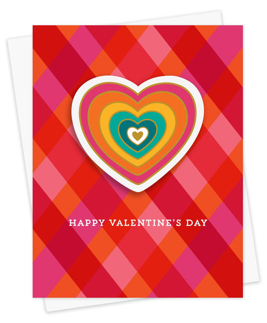 Valentine Heart Sticker Love Card