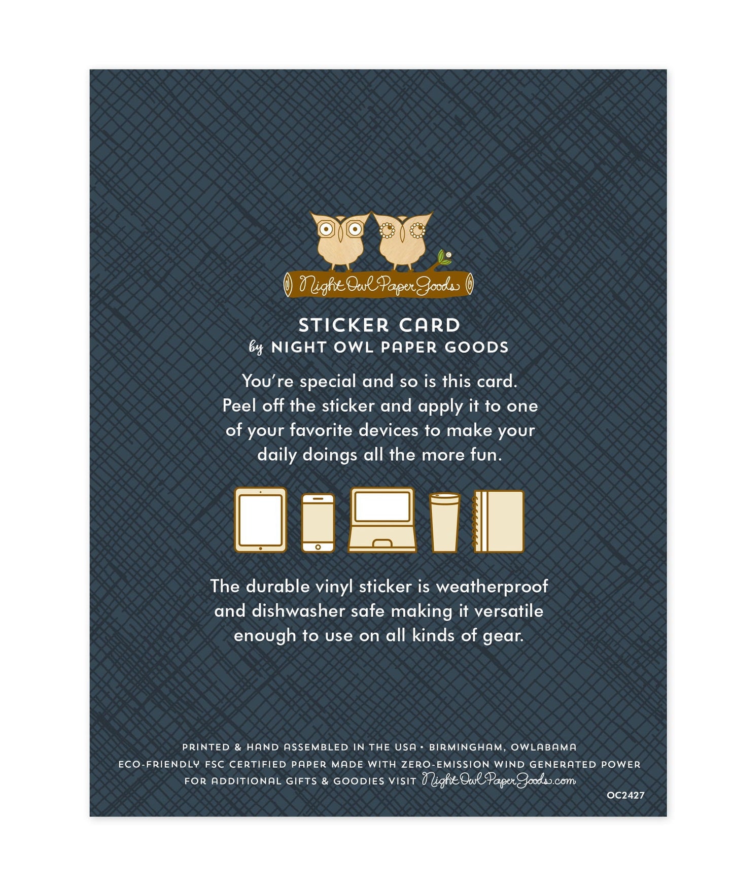 Holiday Cocoa Sticker Holiday Card