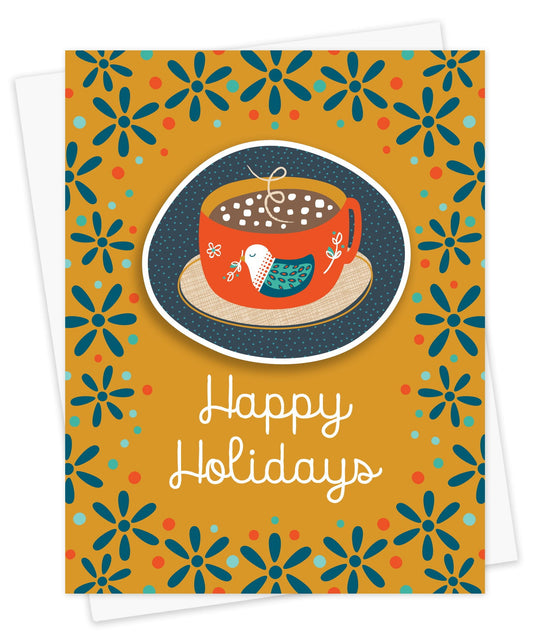 Holiday Cocoa Sticker Holiday Card