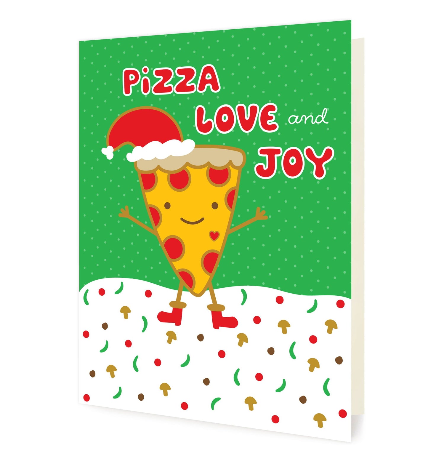 Pizza Love Joy Holiday Card