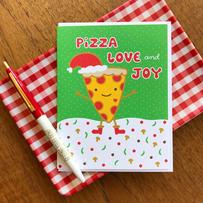 Pizza Love Joy Holiday Card