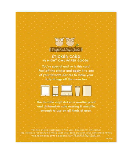 Floral Peace Sticker Holiday Card