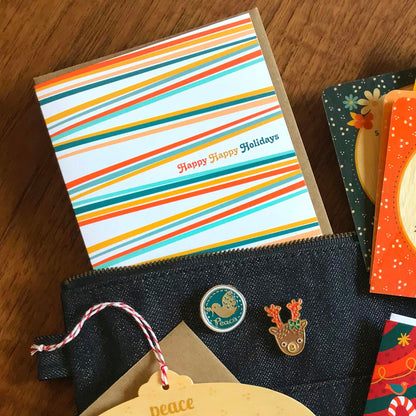 Happy Stripes Holiday Card