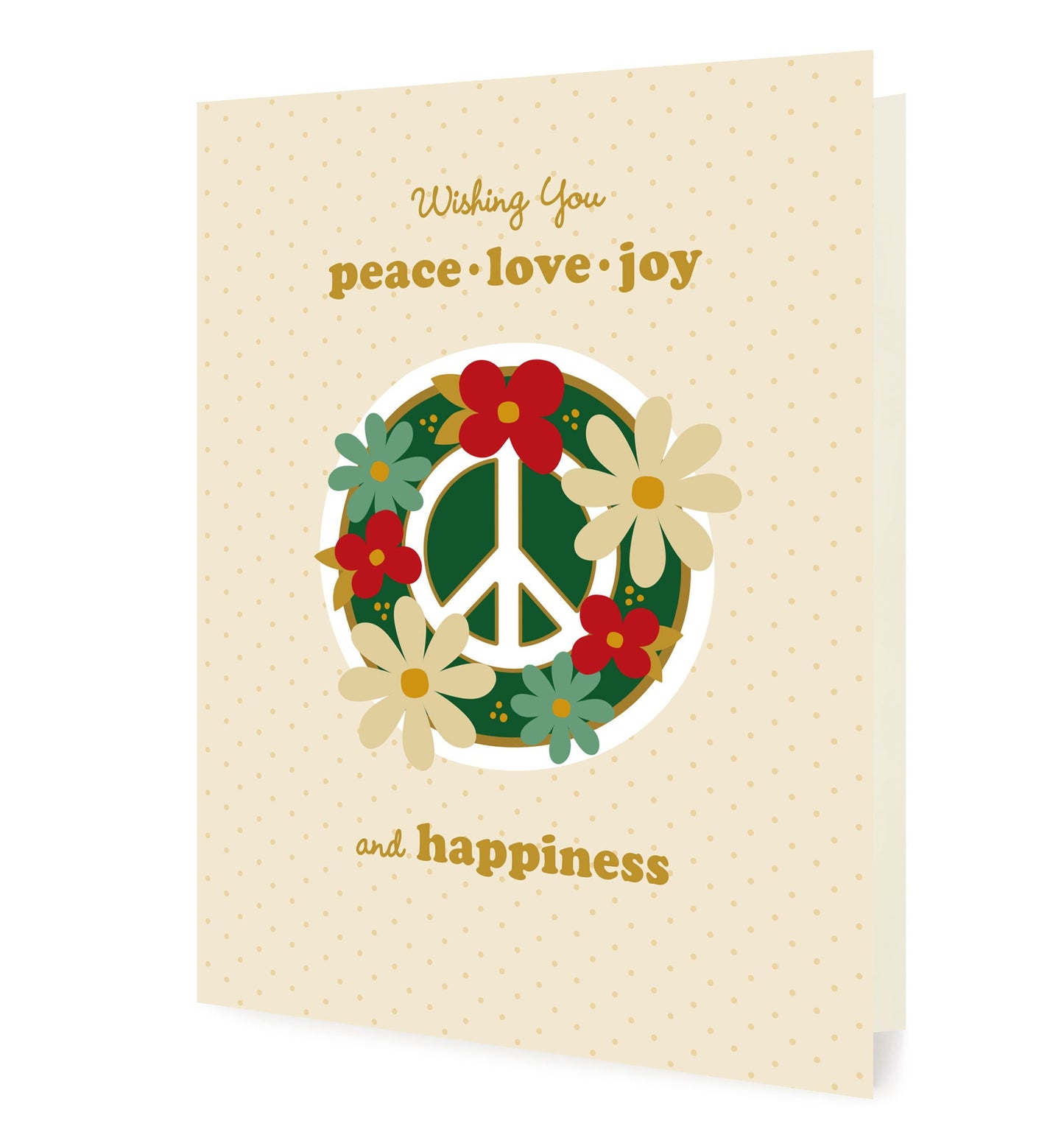 Blooming Peace Cream Holiday Card