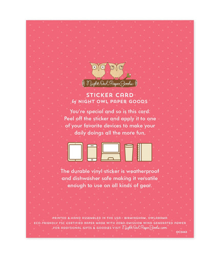 This Much Heart Sticker Valentine's Day Card