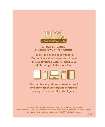 Easter Bunny Sticker Easter Card