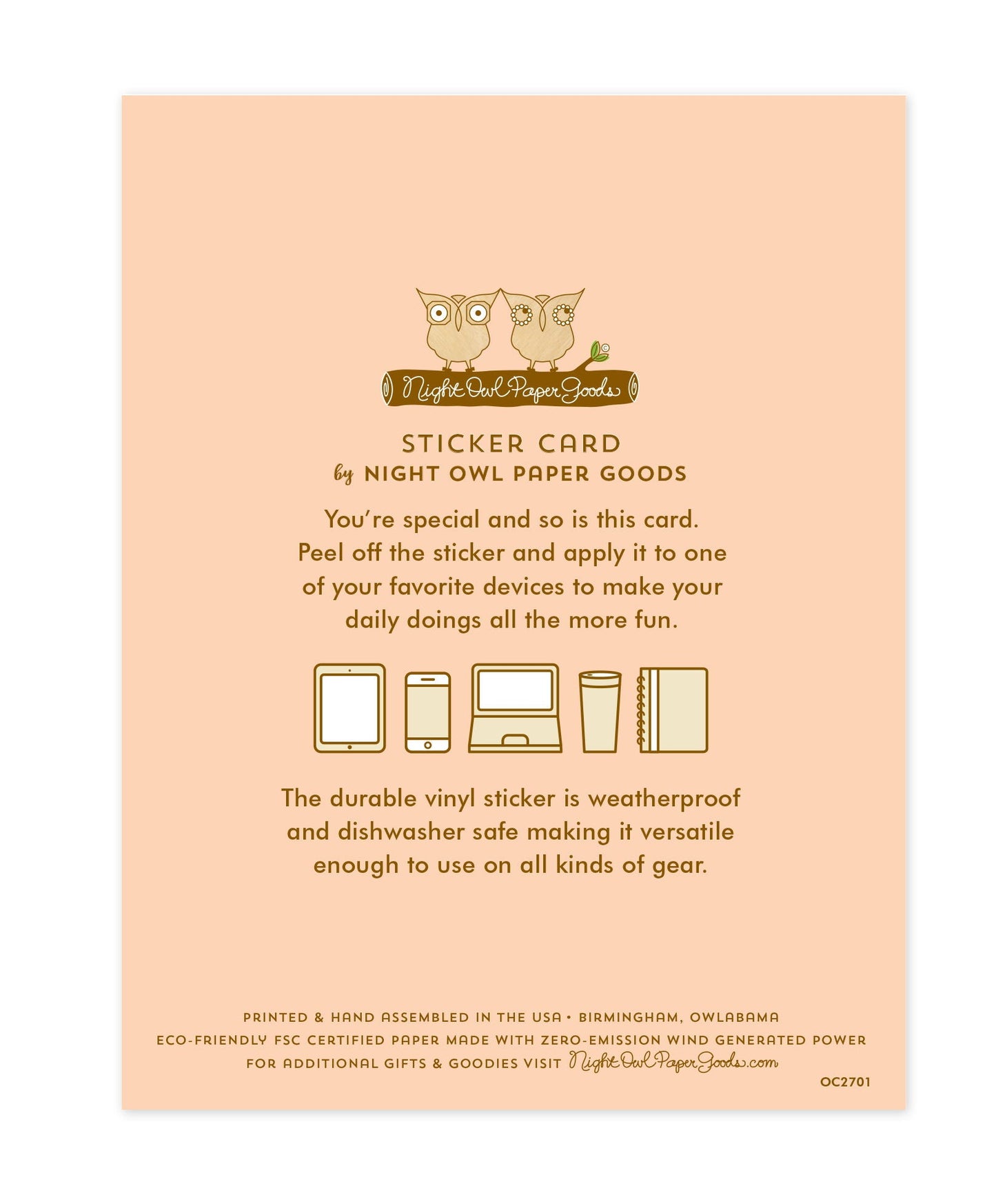 Latte Thanks Sticker Thank You Card