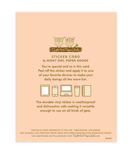 Latte Thanks Sticker Thank You Card