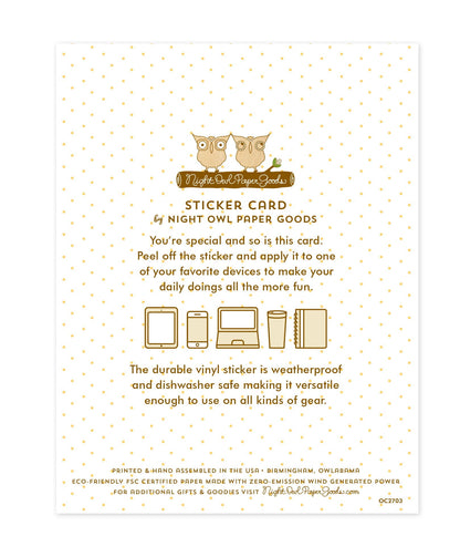 Mom Blossom Sticker Mother's Day Card