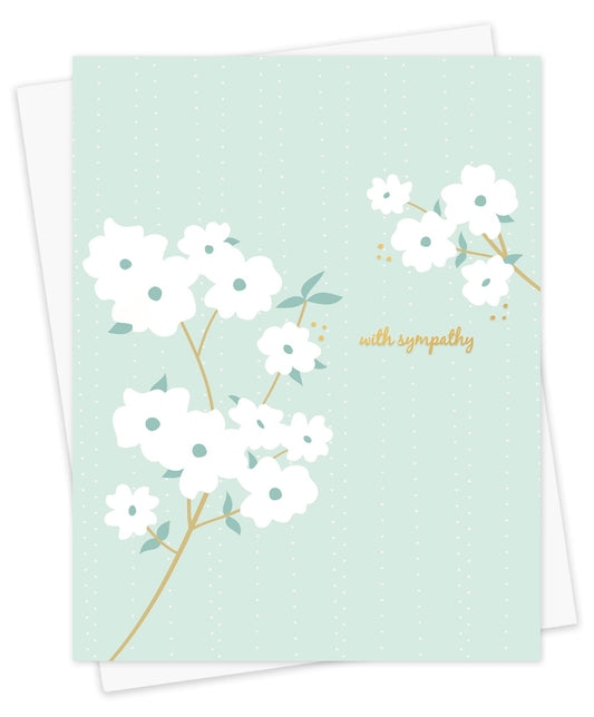 Dogwood Foil-Stamped Sympathy Card