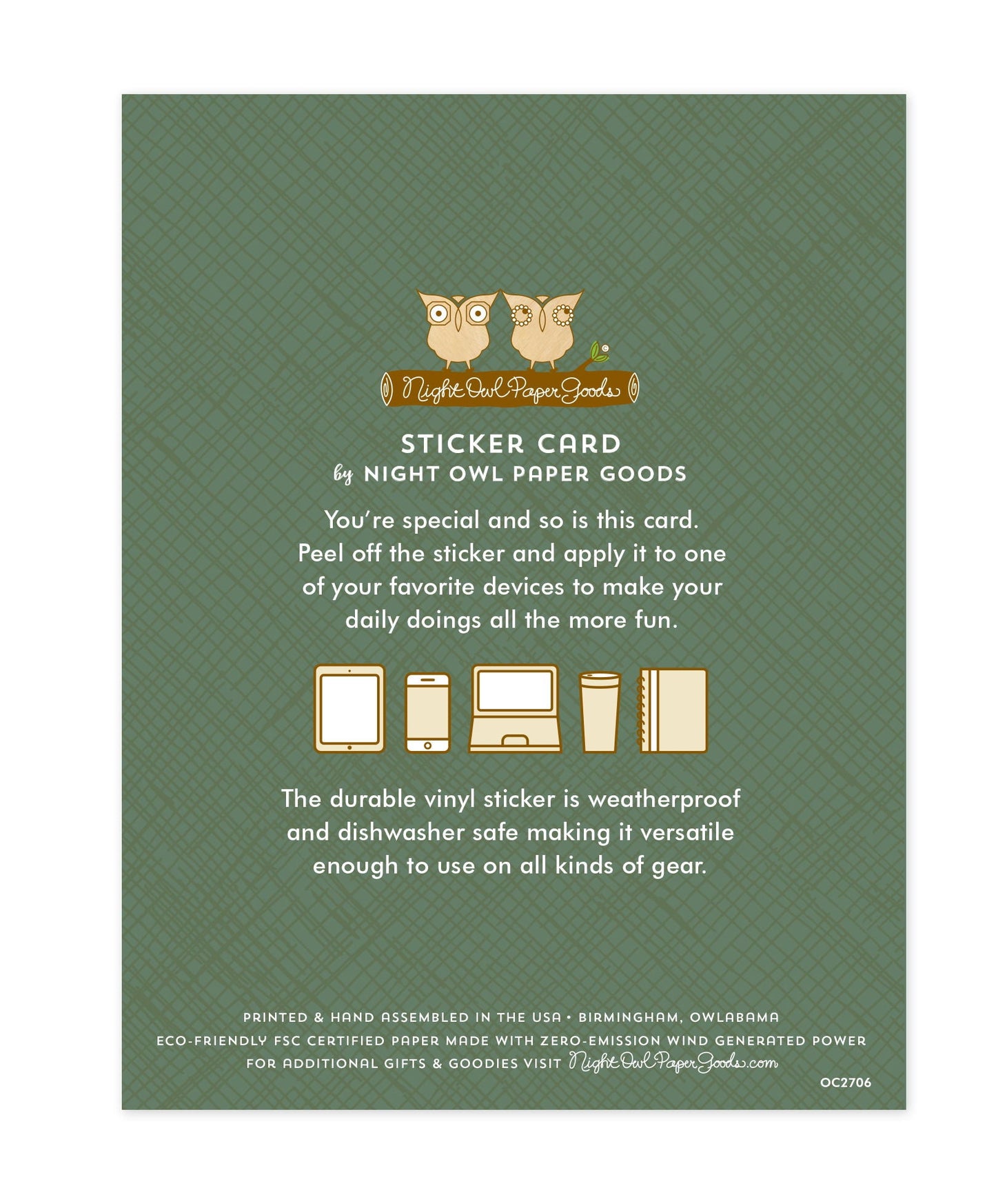 Bison Birthday Sticker Birthday Card