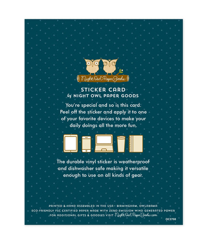 Uni Grad Sticker Graduation Card