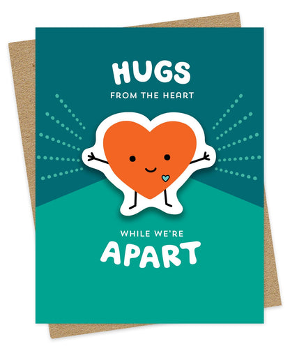 Heart Hugs Sticker Thinking of You Card