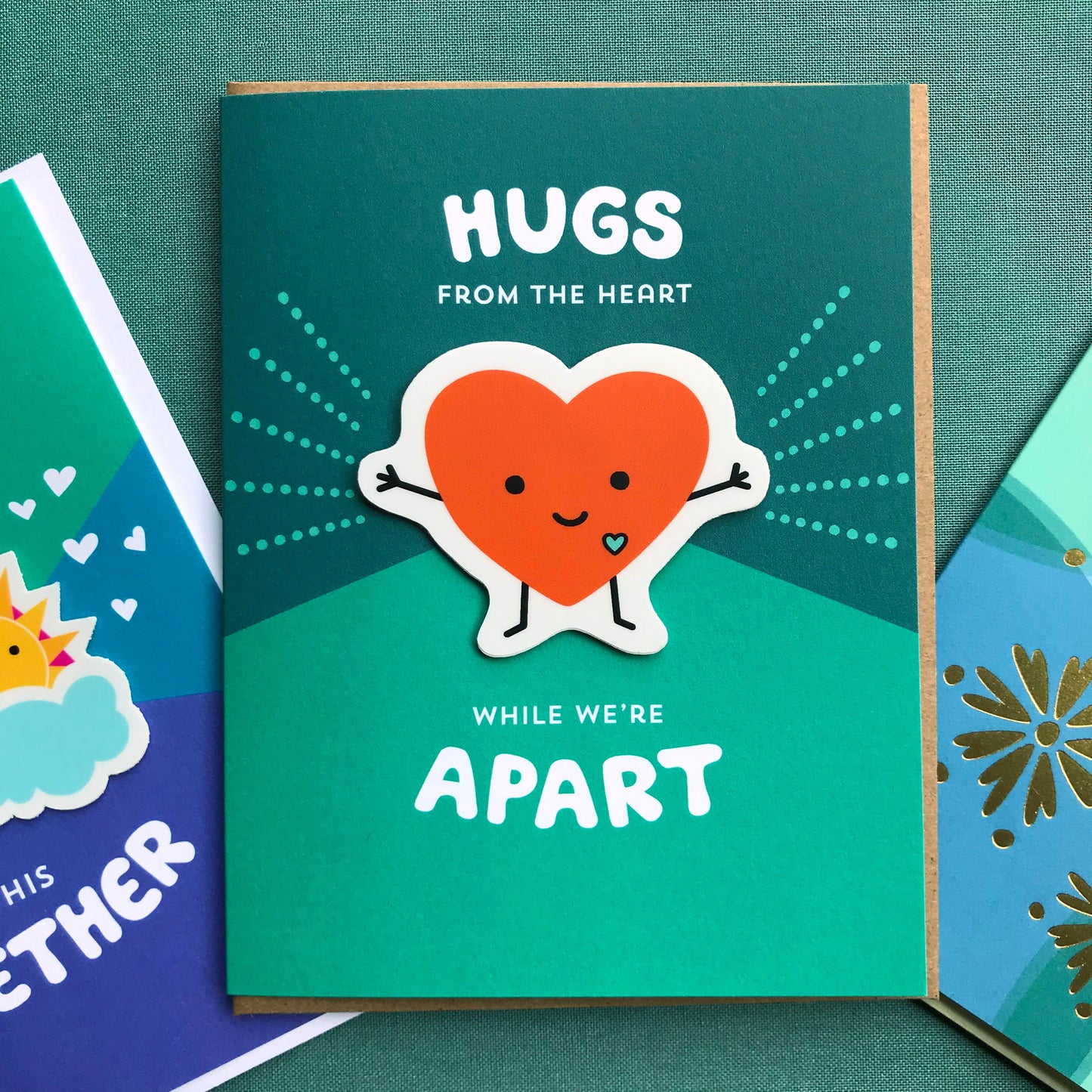 Heart Hugs Sticker Thinking of You Card