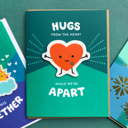 Heart Hugs Sticker Thinking of You Card