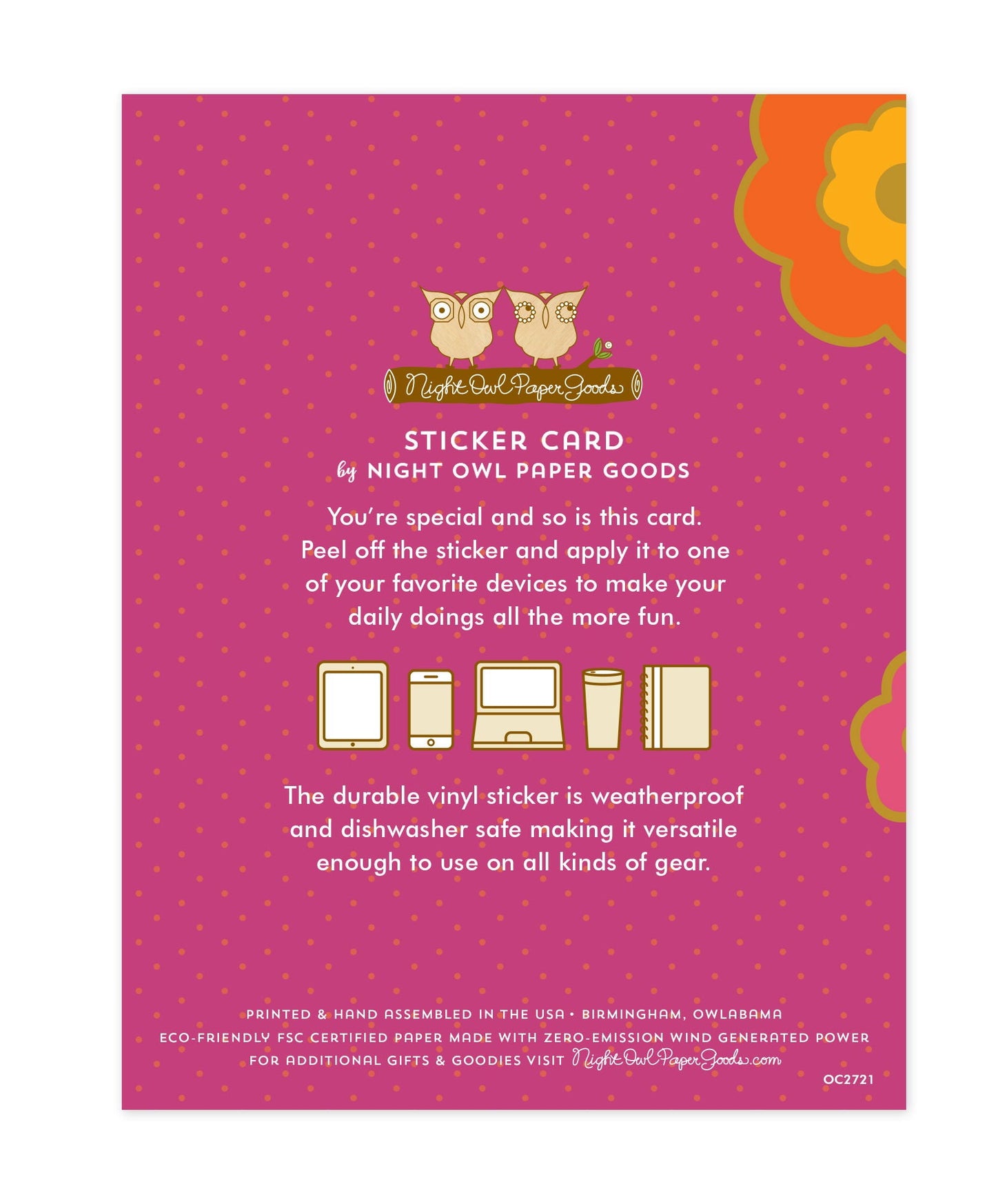 Sweet Pineapple Sticker Thank You Card