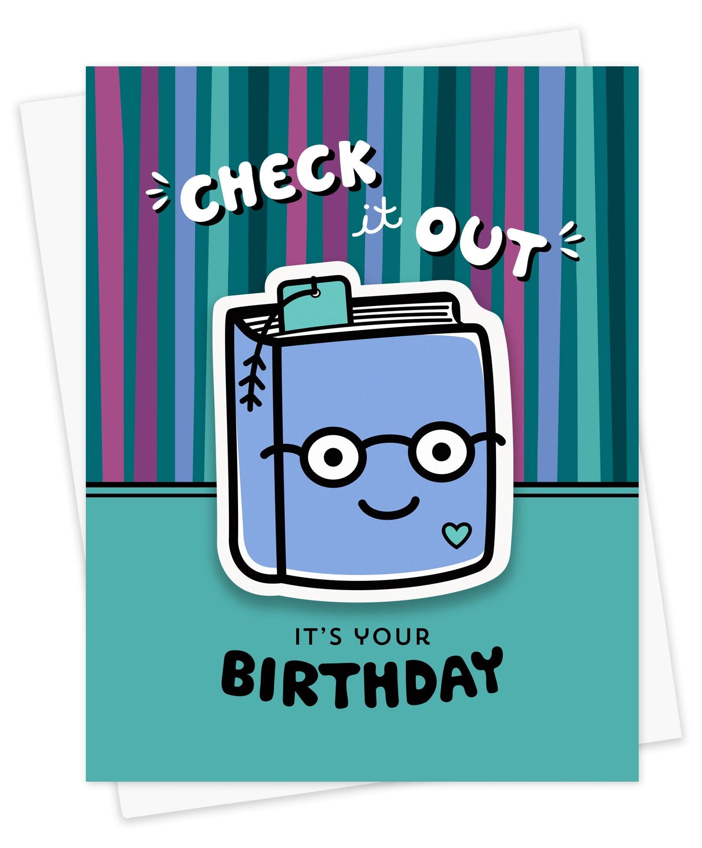 Book Birthday Sticker Birthday Card