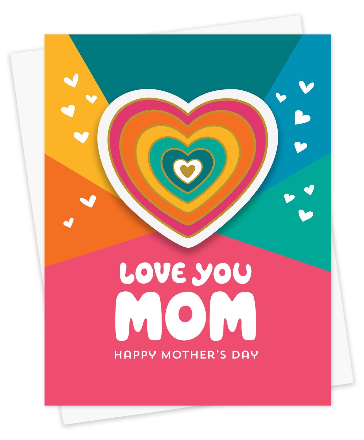 Radiant Heart Mom Sticker Mother's Day Card