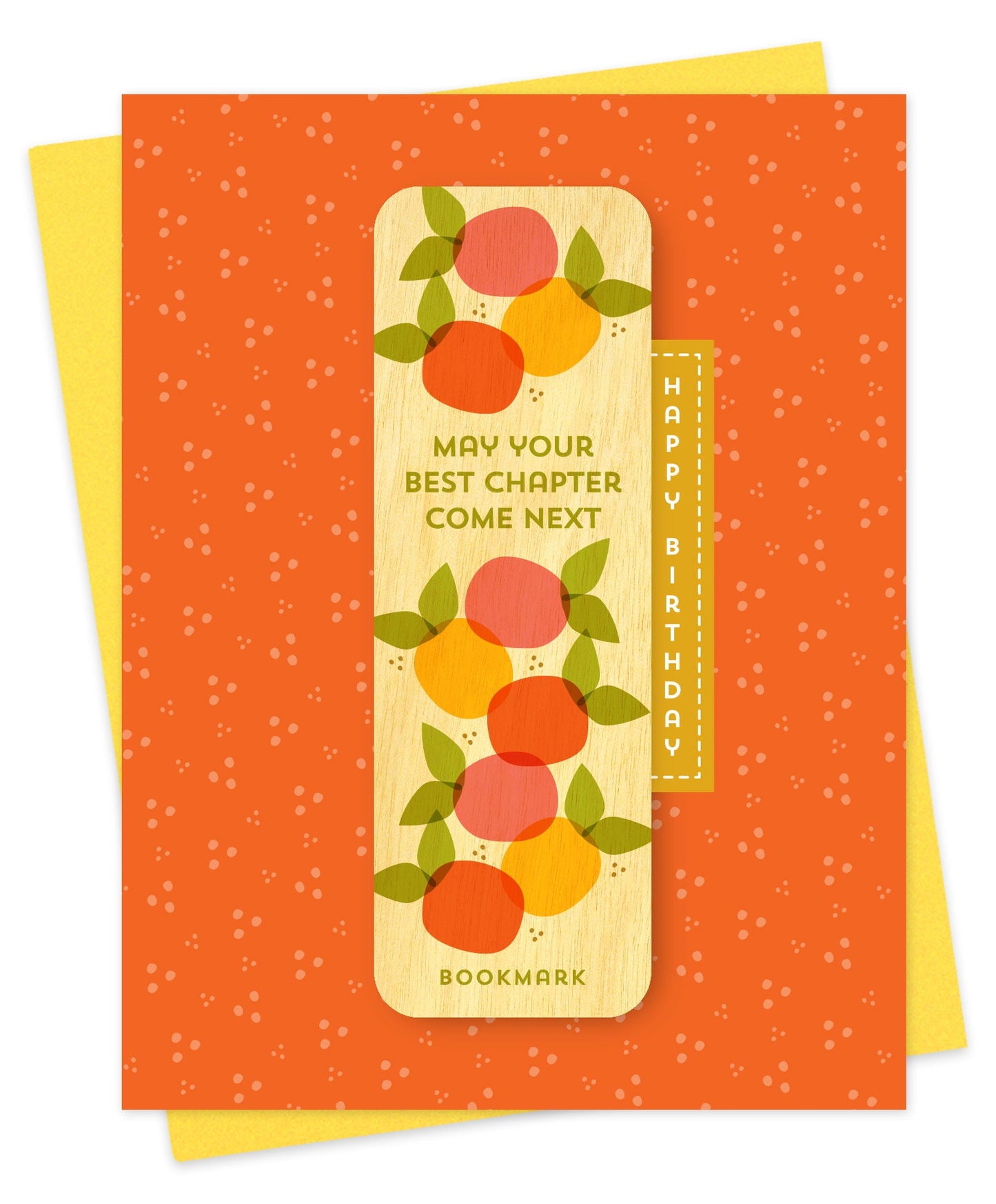 Chapter Fruit Bookmark Birthday Card