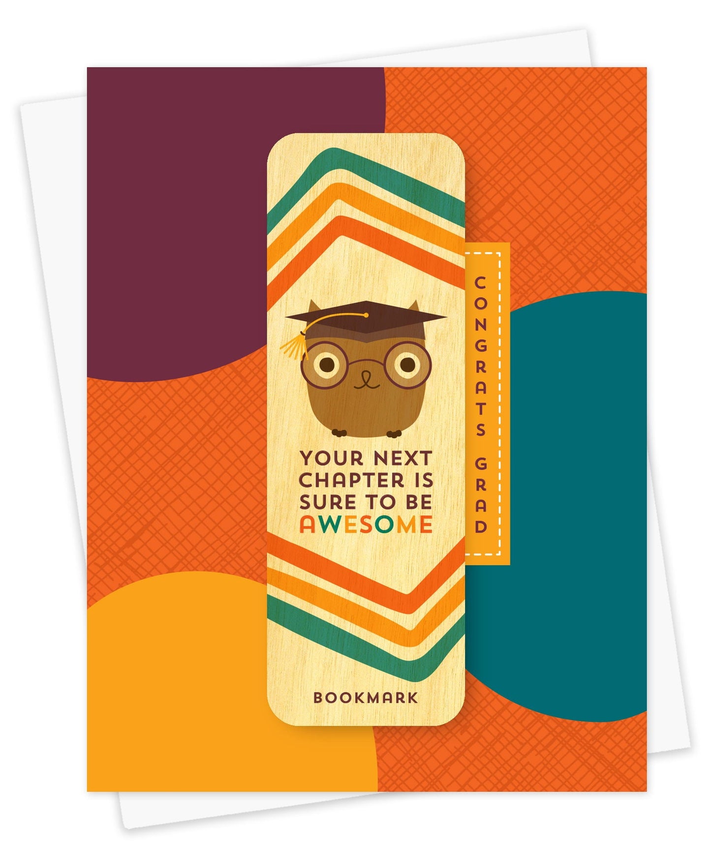 Grad Owl Bookmark Graduation Card