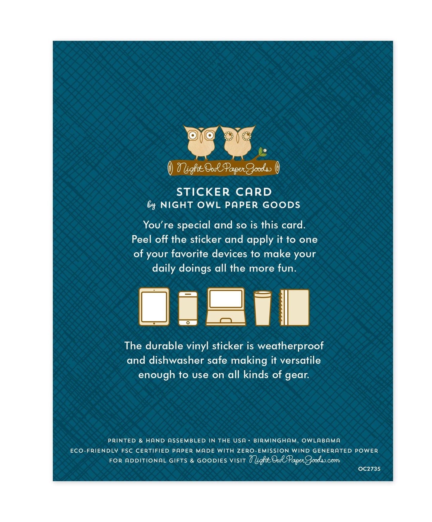 Wild Raccoon Sticker Birthday Card