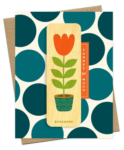 Thanks Tulip Bookmark Thank You Card