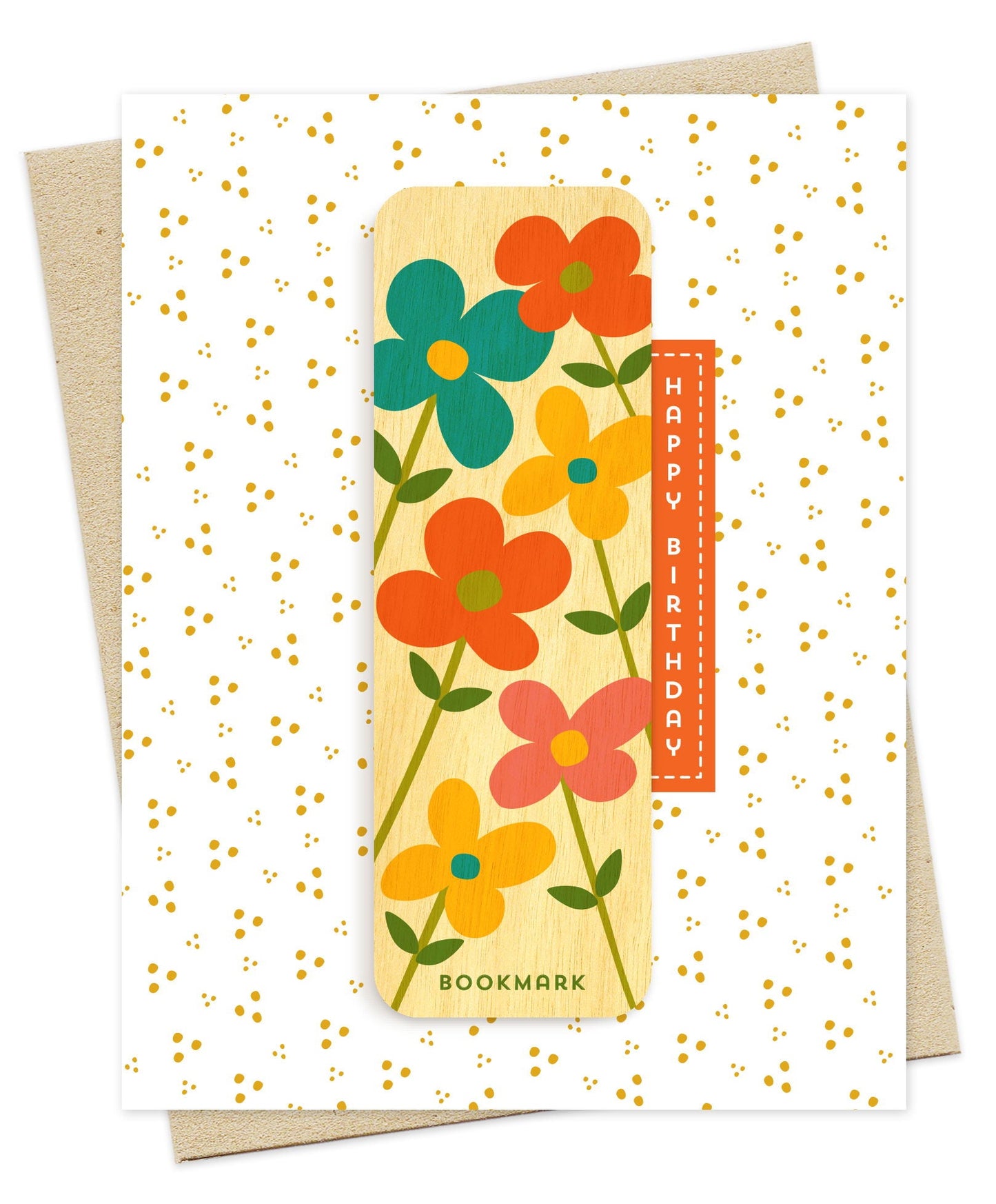 Birthday Flowers Bookmark Birthday Card