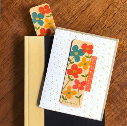 Birthday Flowers Bookmark Birthday Card