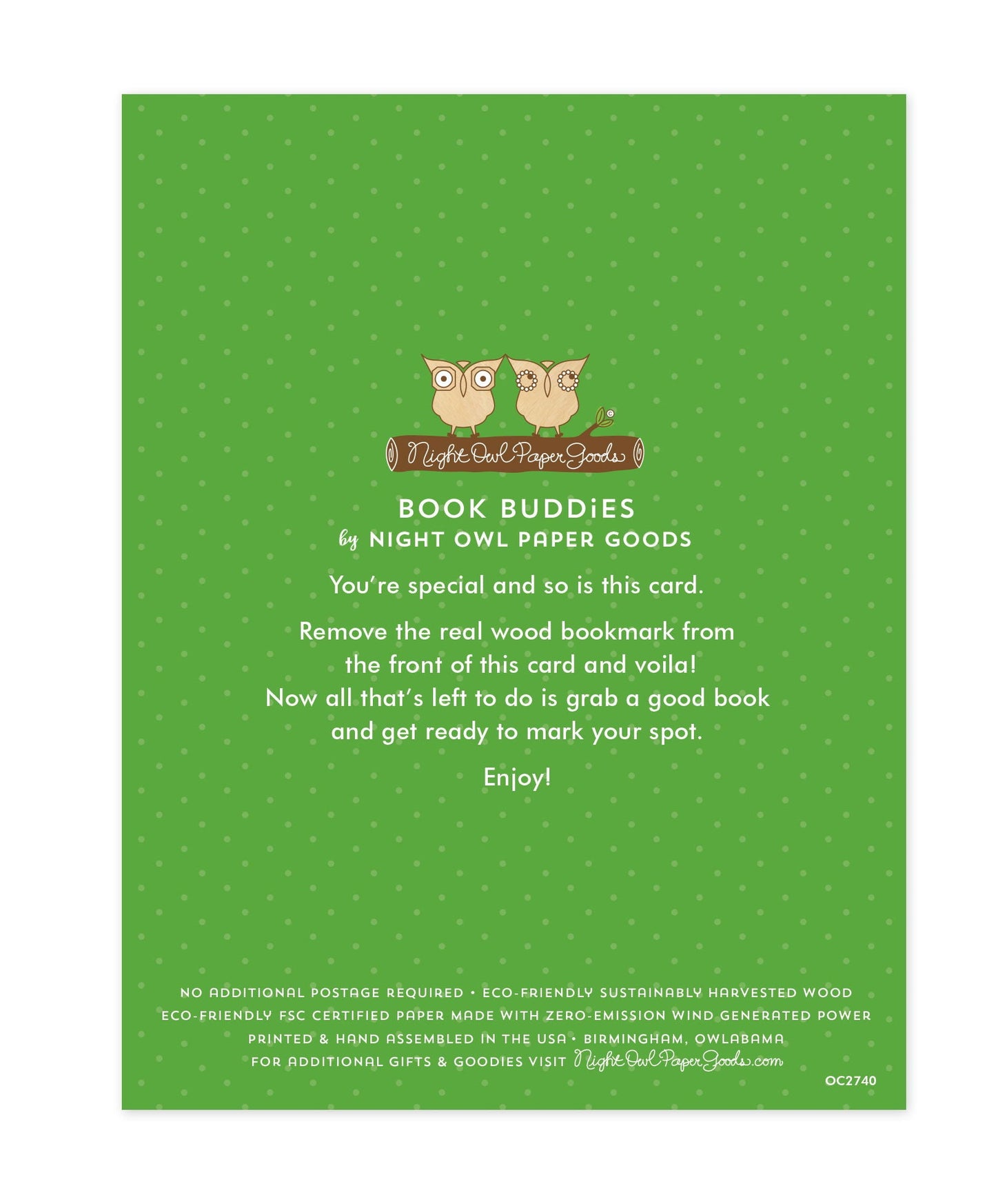 Wild Adventures Bookmark Congratulations Card