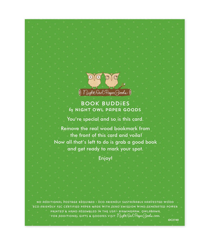 Wild Adventures Bookmark Congratulations Card