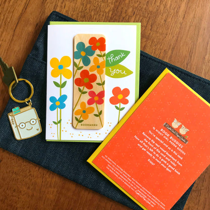 Thank You Flowers Bookmark Thank You Card