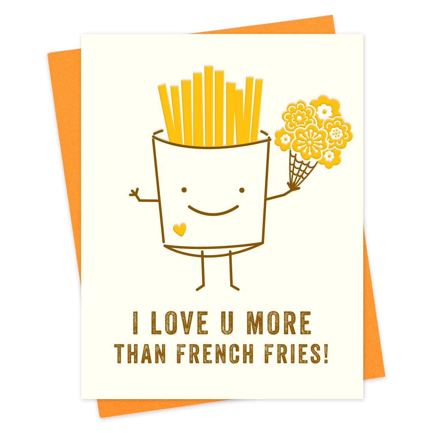 French Fries Foil-Stamped Love Card