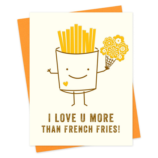 French Fries Foil-Stamped Love Card