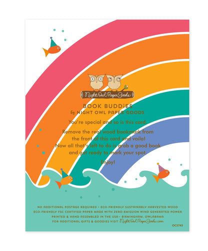 Mermaid Tales Bookmark Birthday Card