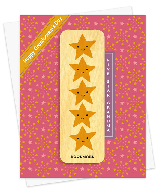 5 Star Grandma Bookmark Grandparent's Day Card